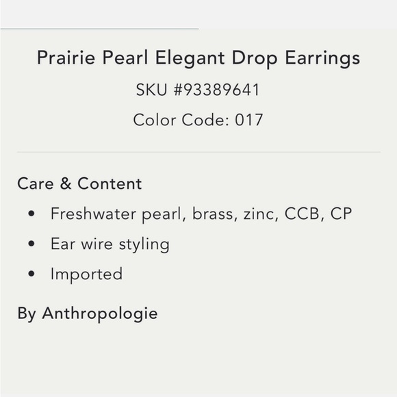 Anthropologie Prairie Pearl and Gold Dangle Earrings - Picture 4 of 5